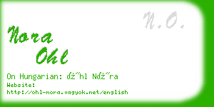 nora ohl business card